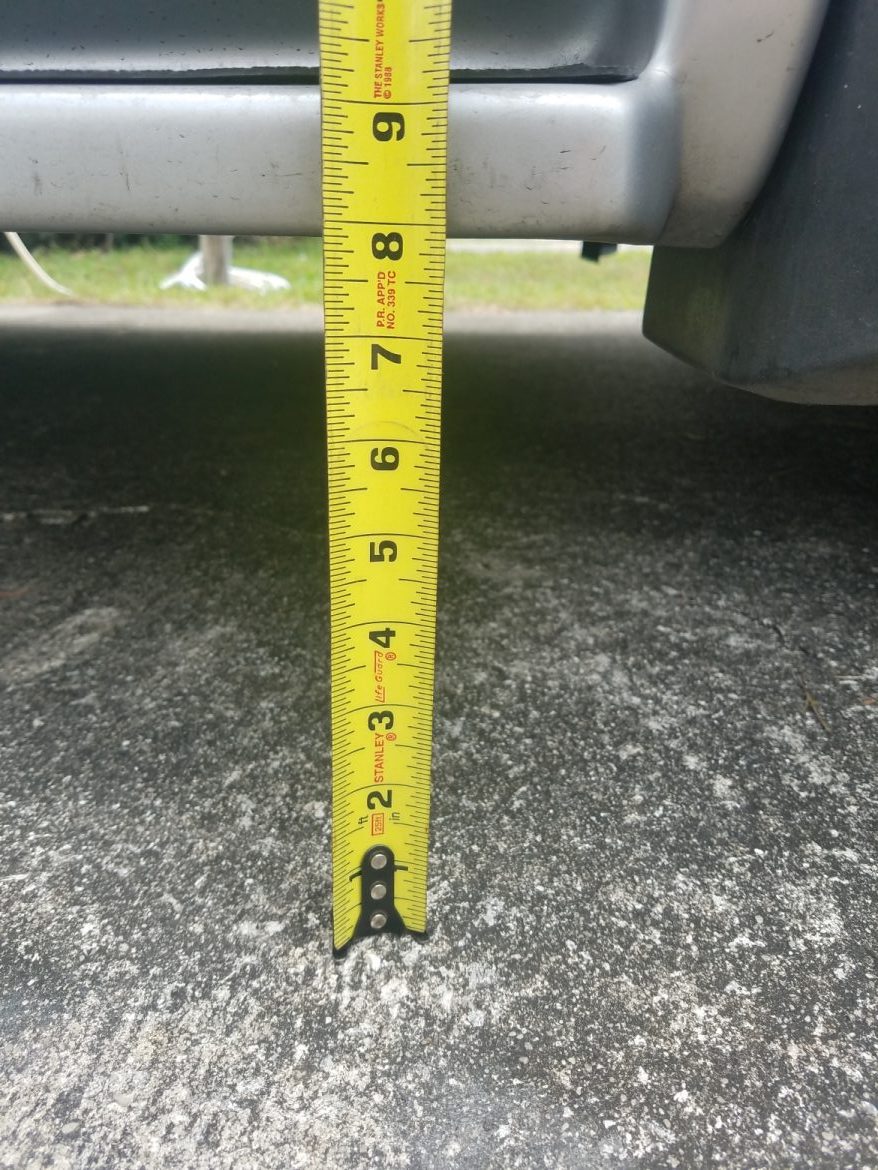 Sumospring ground clearance review with tape measure