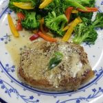 Sage Pork Chops with Goat Cheese Sauce