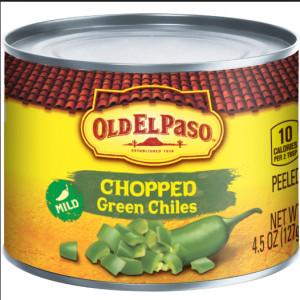 Canned chopped green chiles