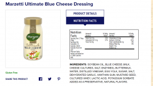 Blue Cheese dressing nutrition facts