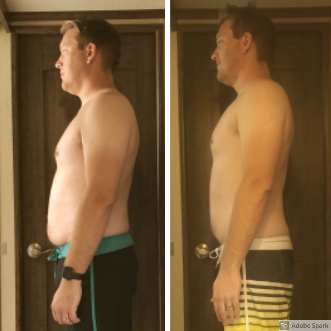 Weight loss transformation of 31 year old male