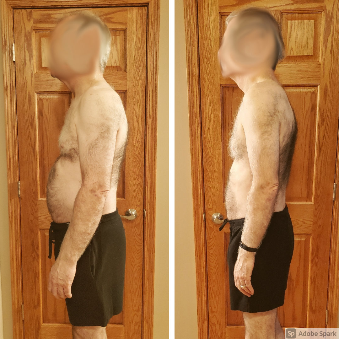 Weight loss transformation 60 year old male